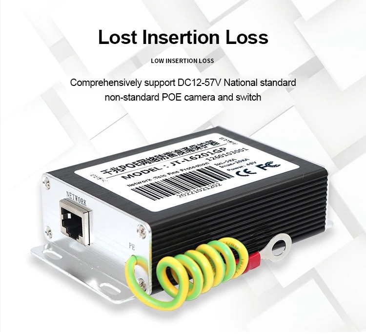 POE Gigabit Network Lightning Protector RJ45 Lightning Protector ...