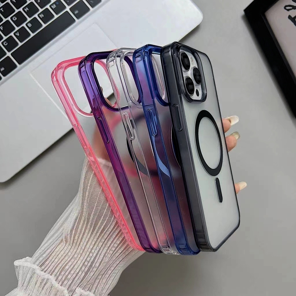 Matte Transparent Pink Phone case 16 Promax for iPhone 16 15
