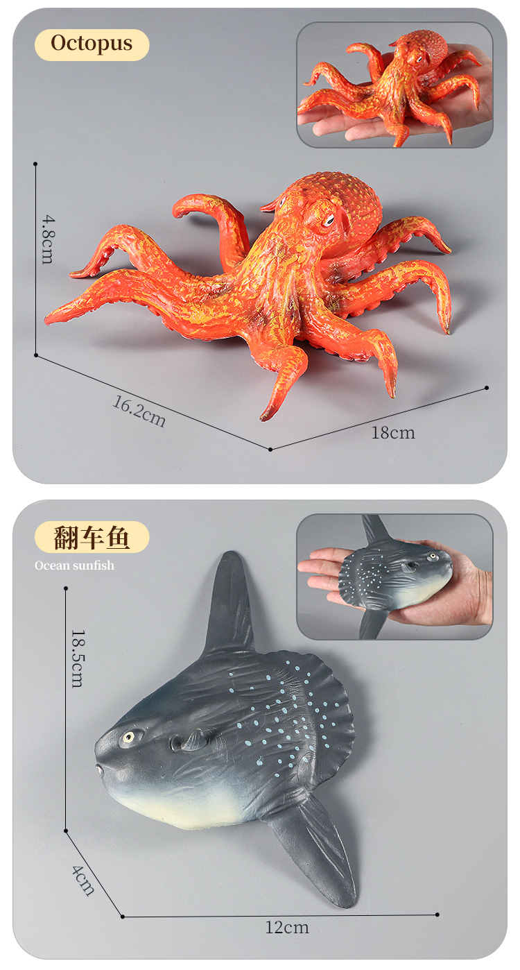 Simulation Sealife Animals Action Figures Ocean Fish Whale Shark ...