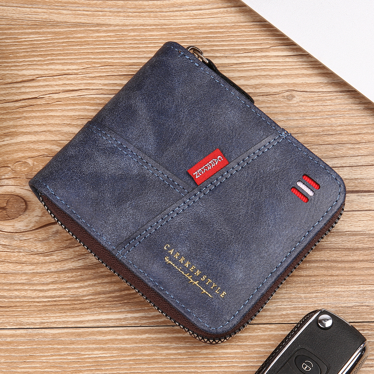 Woven wallet men's short wallet youth folding