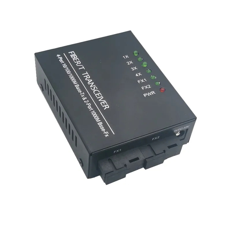 1000Mbps Fiber Switch Media Converter Transceiver Ethernet 2 SC 1310nm ...