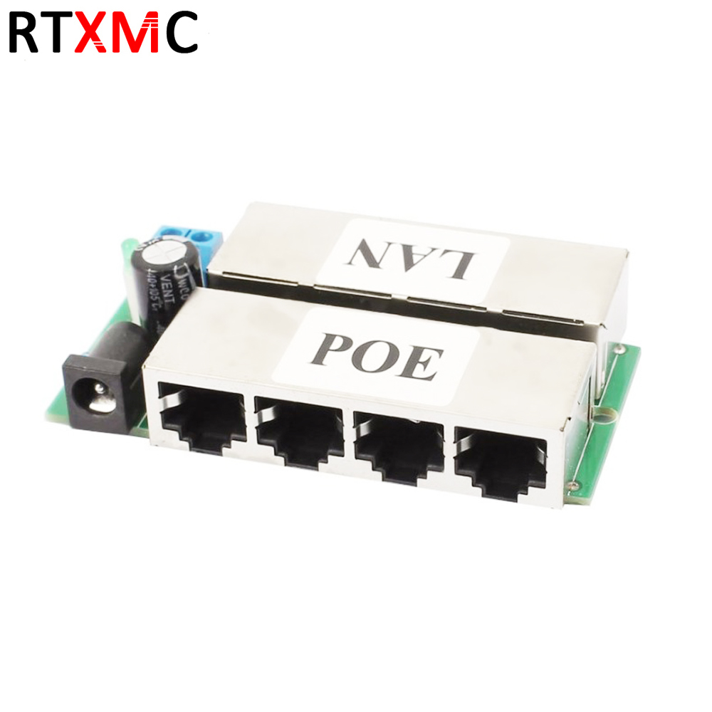 4 Ports POE Injector Power Switch Passive Supply Module Combiner ...