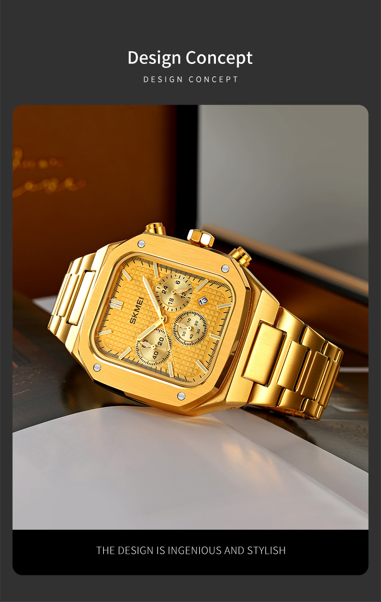 SKMEI 2201 Fashion Leisure Man Business Waterproof Chronograph Date