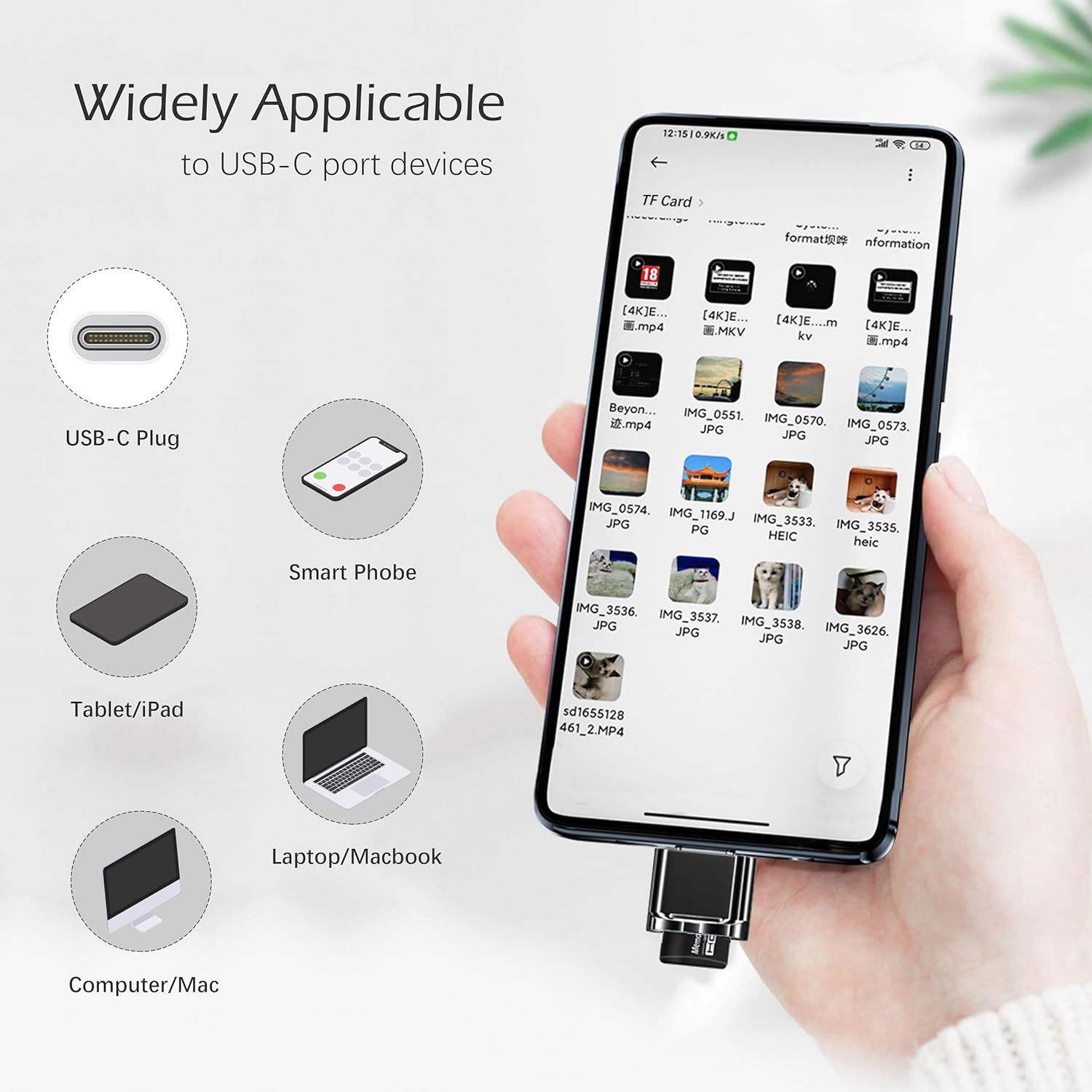 New New USB C Micro SD Card Reader for Android Phones Camera Laptop ...