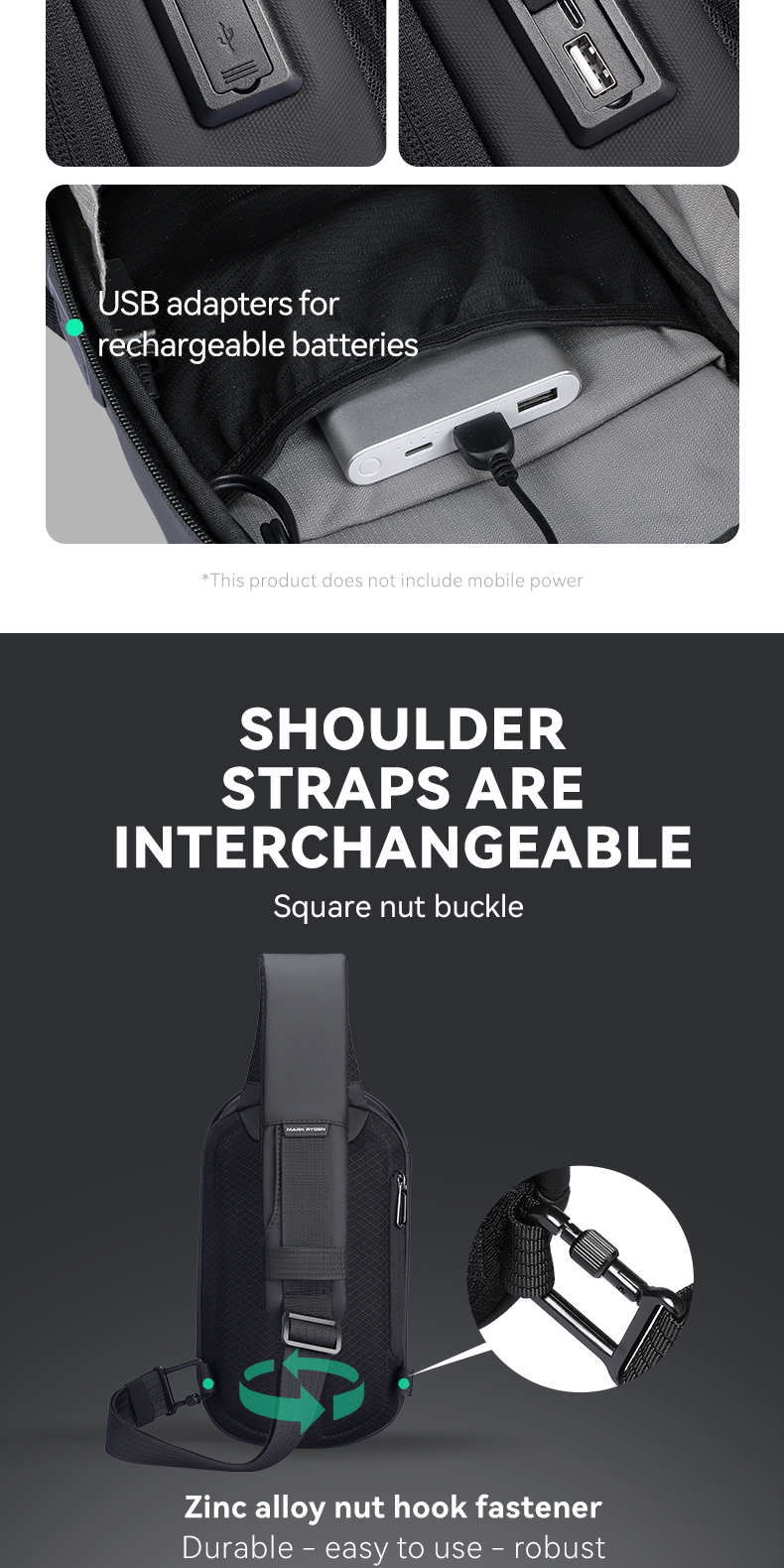 MARK RYDEN Crossbody bag Men Travel Sling Bag | Shopee Philippines