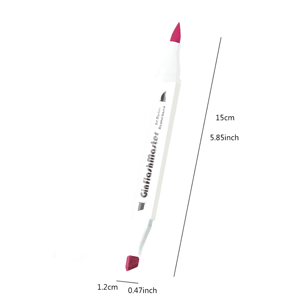 Ginflash 24 Skin Tone Brush&Chisel Tip Art Marker Pen Brush Pen Sketch