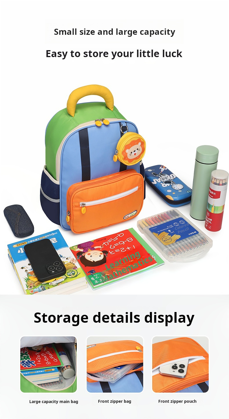 Sun Eight Kids School Backpack with Animal Pendant Waterproof ...