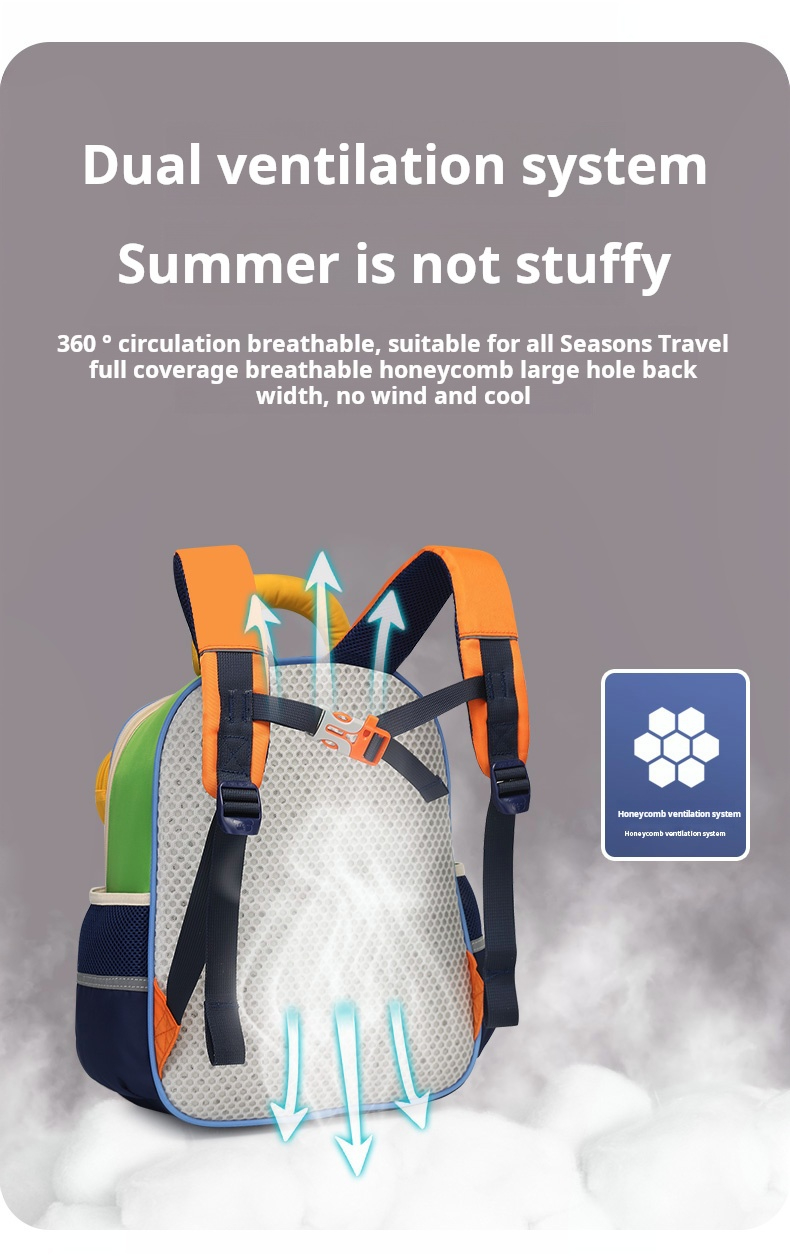 Sun Eight Kids School Backpack with Animal Pendant Waterproof ...