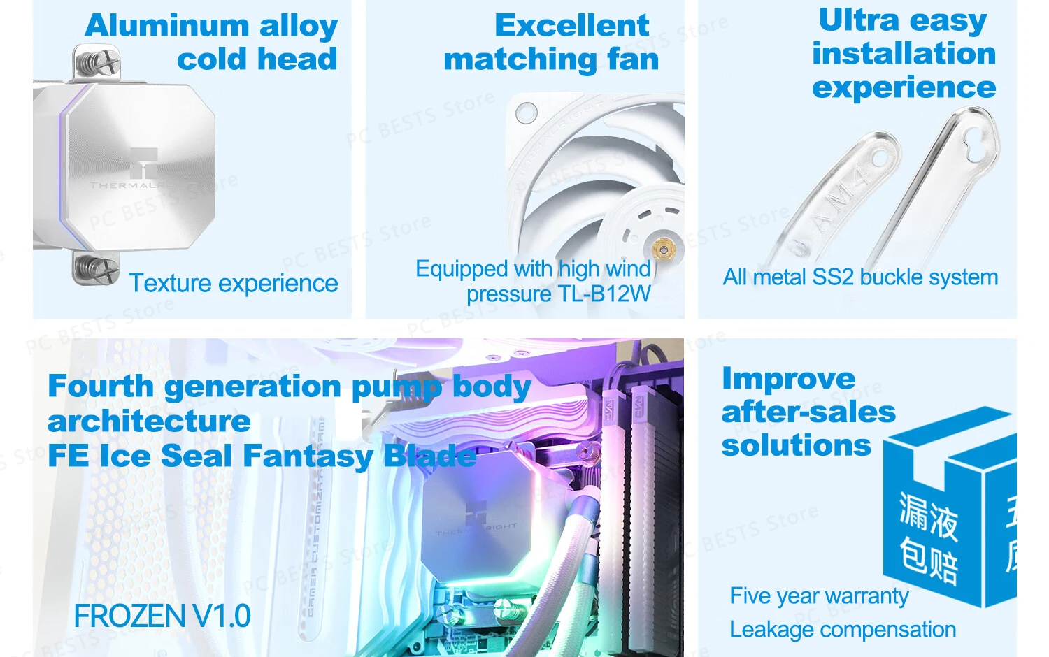 Thermalright FROZEN EDGE 360 WHITE CPU Liquid Cooler water cooling ...