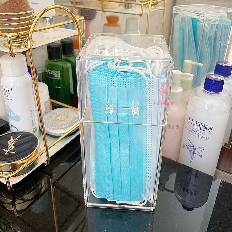 From PH Clear Acrylic Personal Face Mask Storage Box Creative Household ...