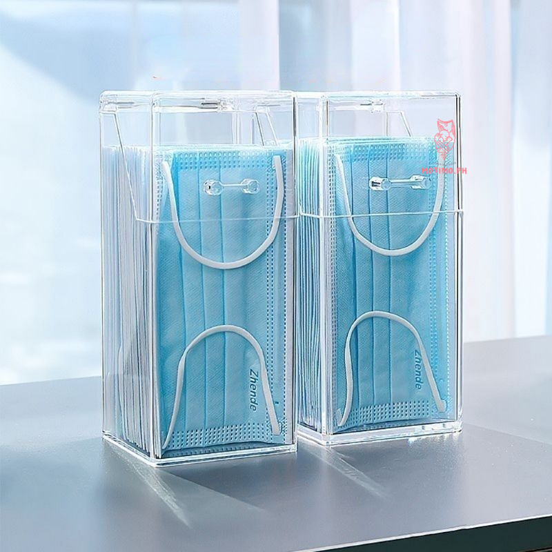 From PH Clear Acrylic Personal Face Mask Storage Box Creative Household ...