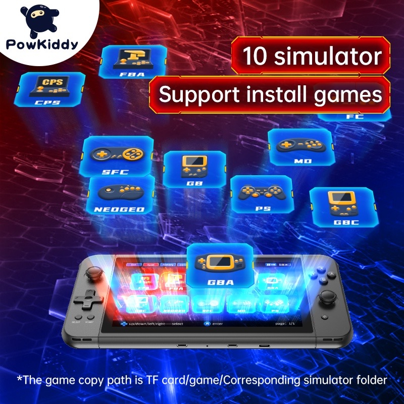 PSP X7S handheld game console 7-inch high-definition large screen dual ...