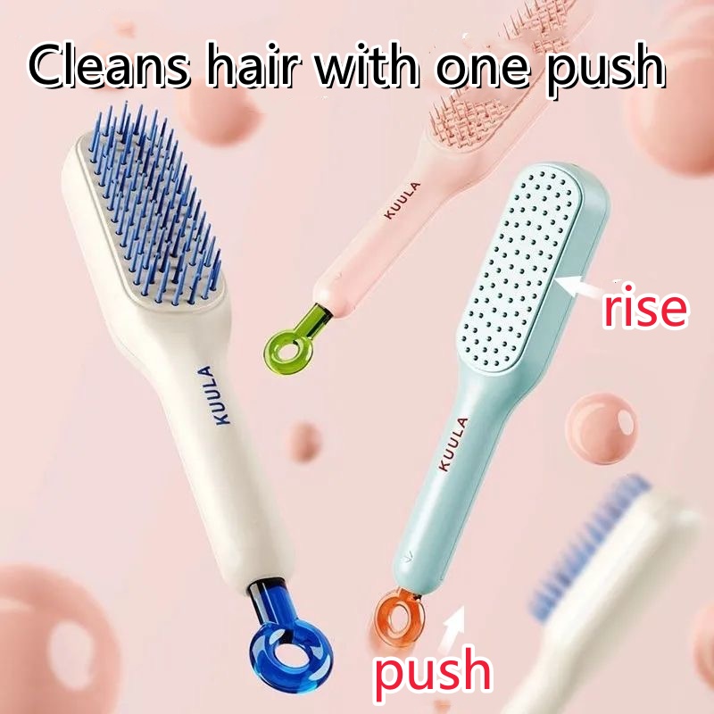 Magic Hair Brush For Women Lady 1pc Rotatable Comb Self-cleaning Anti ...