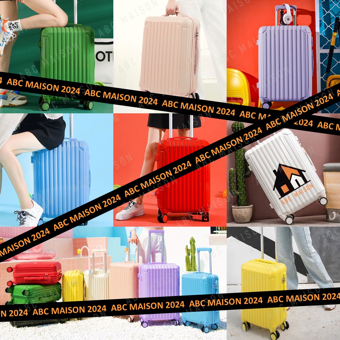 ABC Masion 20/24/28 Inch Luggage Lightweight Suitcase Luggage Anti ...