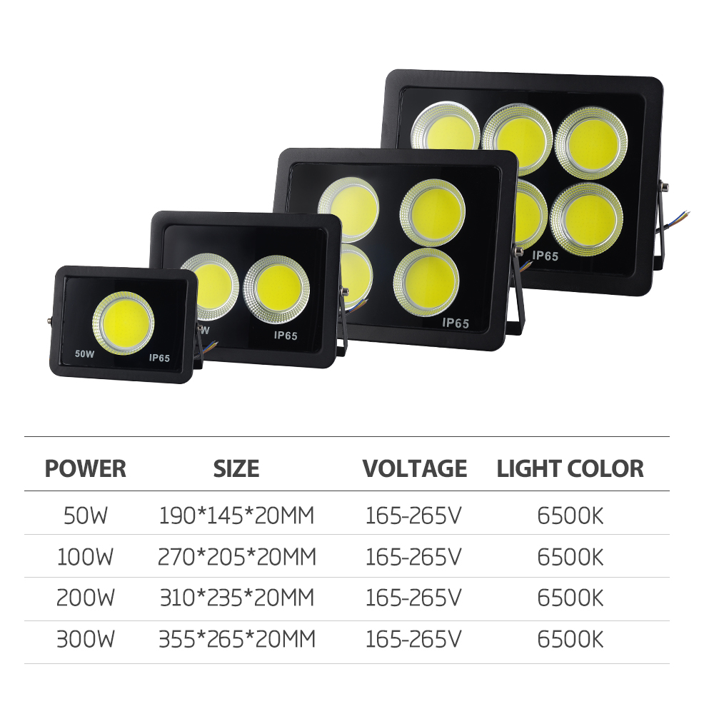 DingDian LED COB Stamping Flood Light 50W 100W 200W 300W Waterproof ...