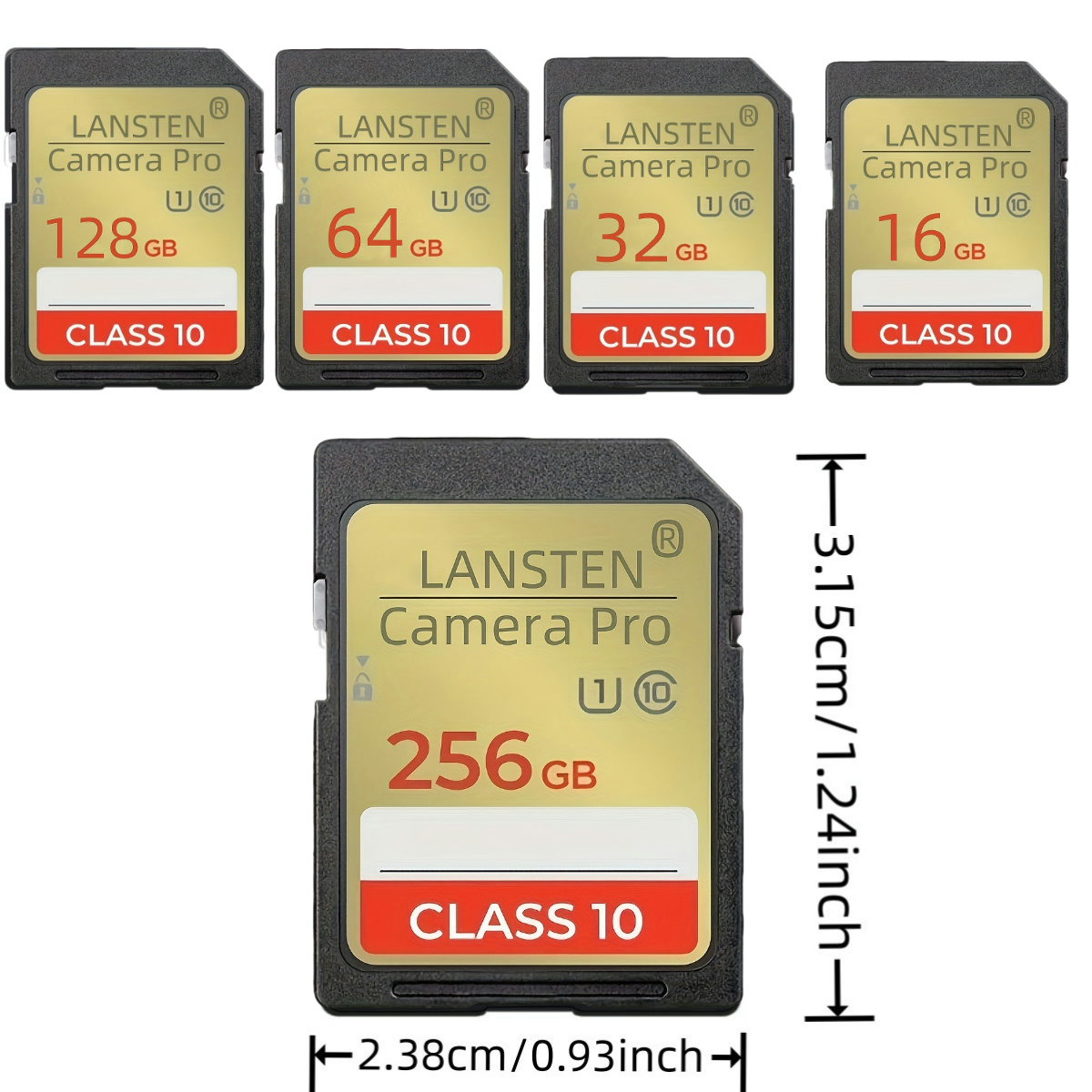LansTen High Speed 128GB 64GB 50GB 32GB 16GB Memory Card Classe 10 3D