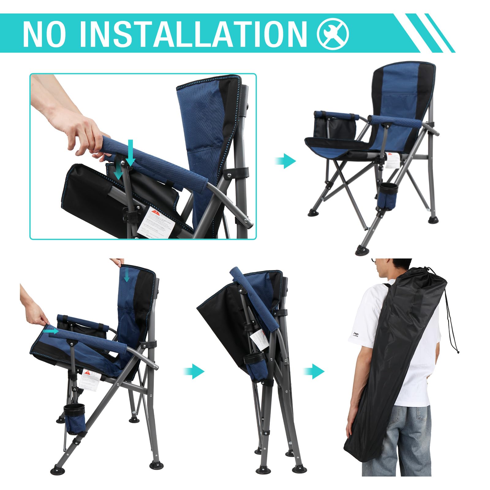 Outdoor Folding Camping Chairs Academy Folding Chair Fishing Folding Chair Genuine Foldable Chair With Cushion