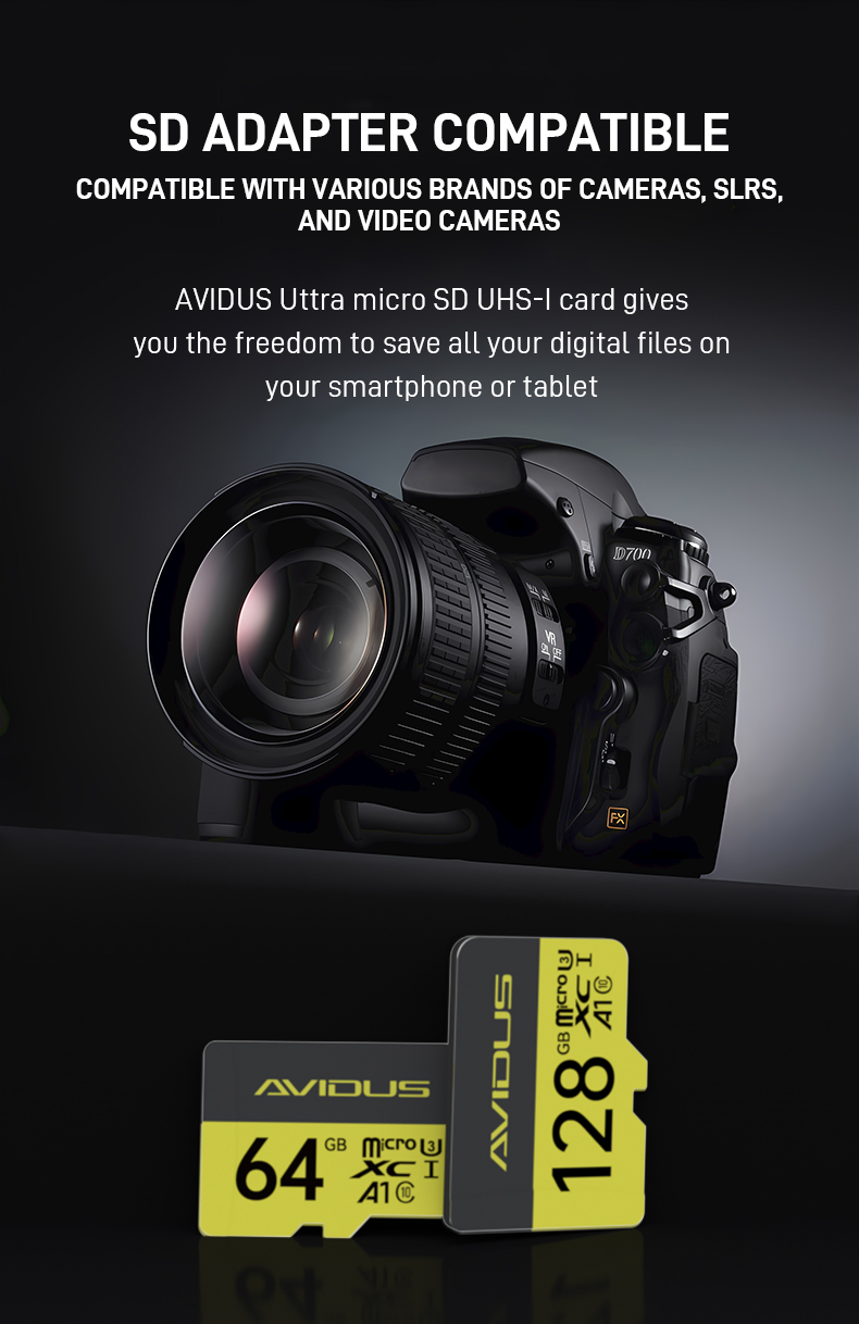 AVIDUS Micro SD Card 16GB 32GB 64GB 128GB Universal U3 TF Card For CCTV ...