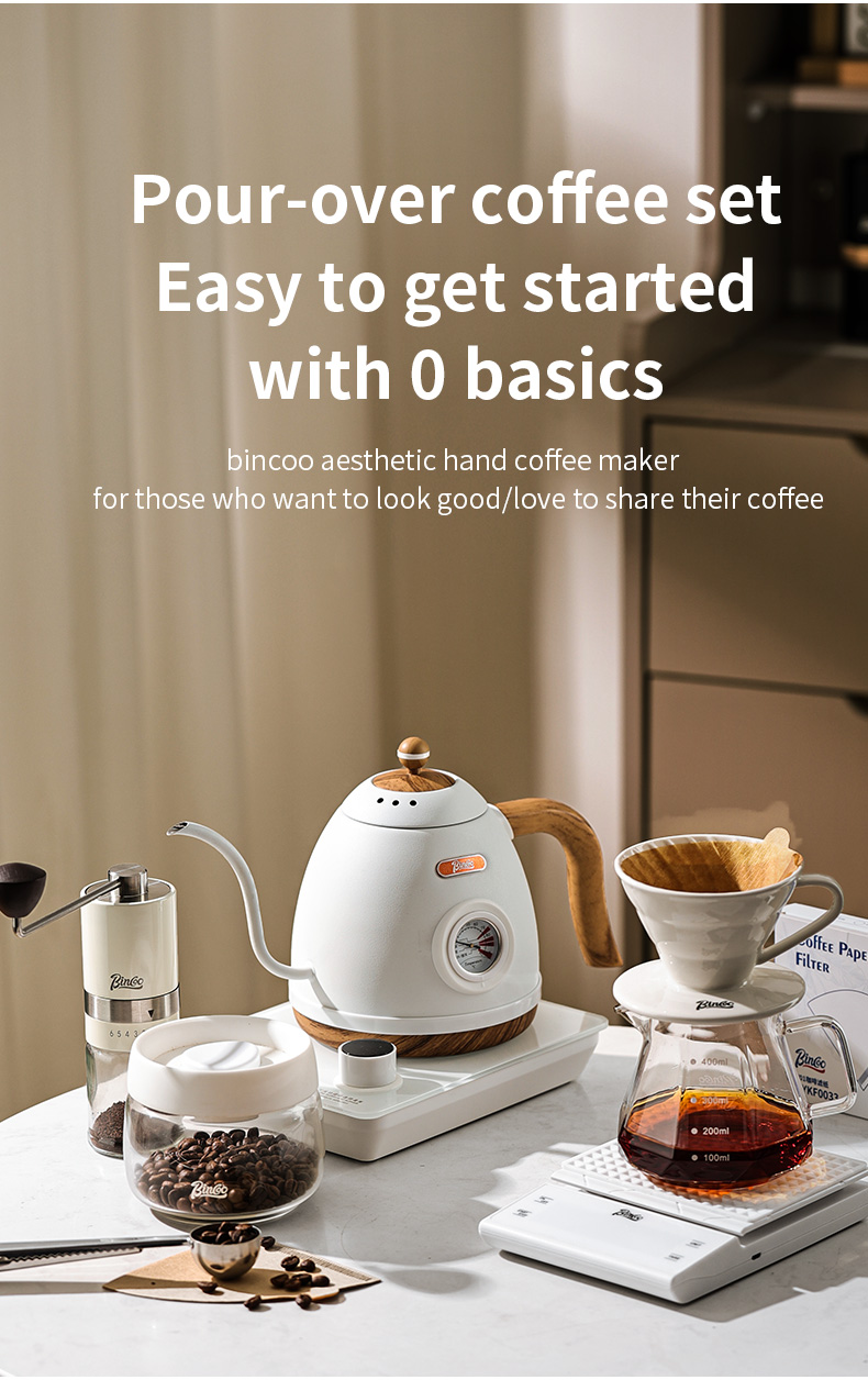 BINCOO Intelligent Temperature Control Hand Brewing Coffee Kettle