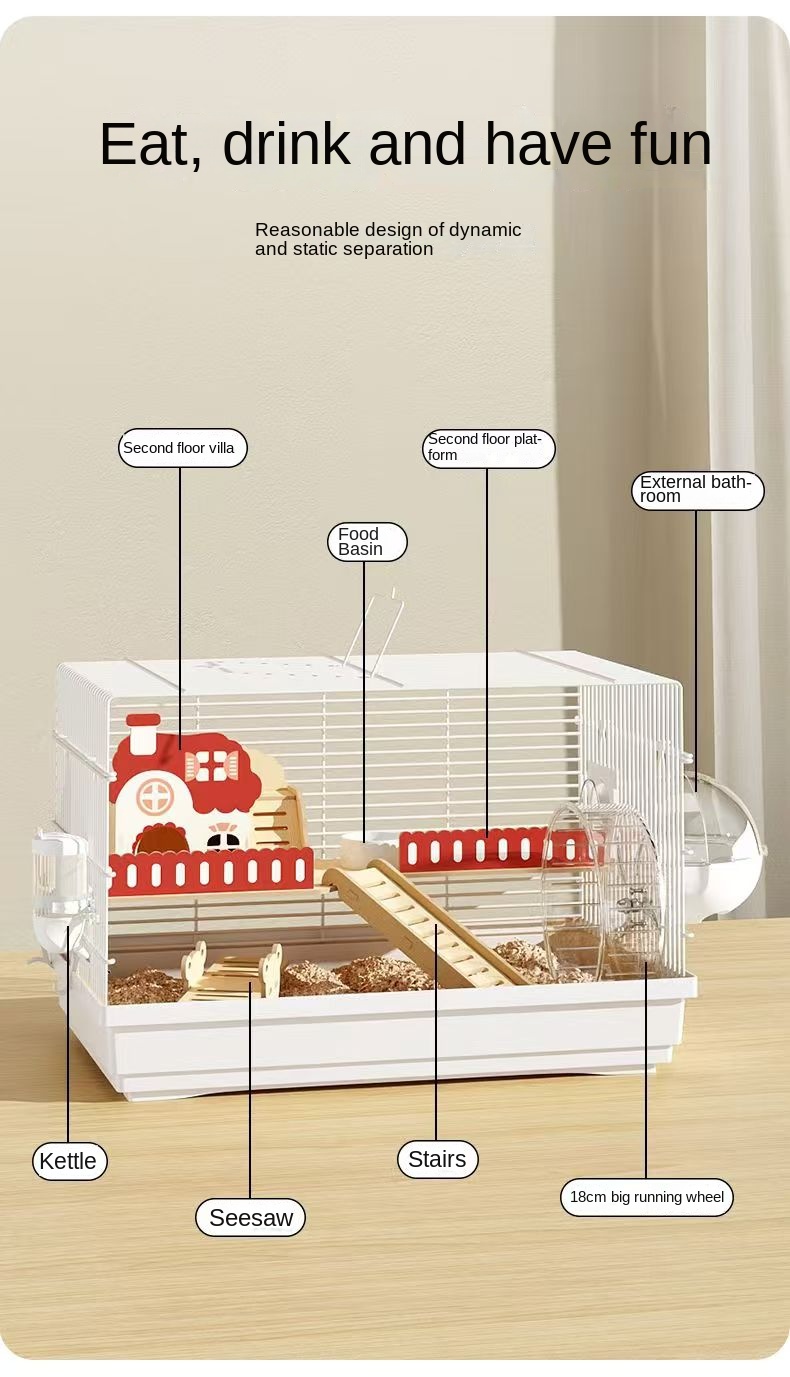 Large Size Hamster Cage 60cm Large Cage Golden Silk Bear Breeding Cage