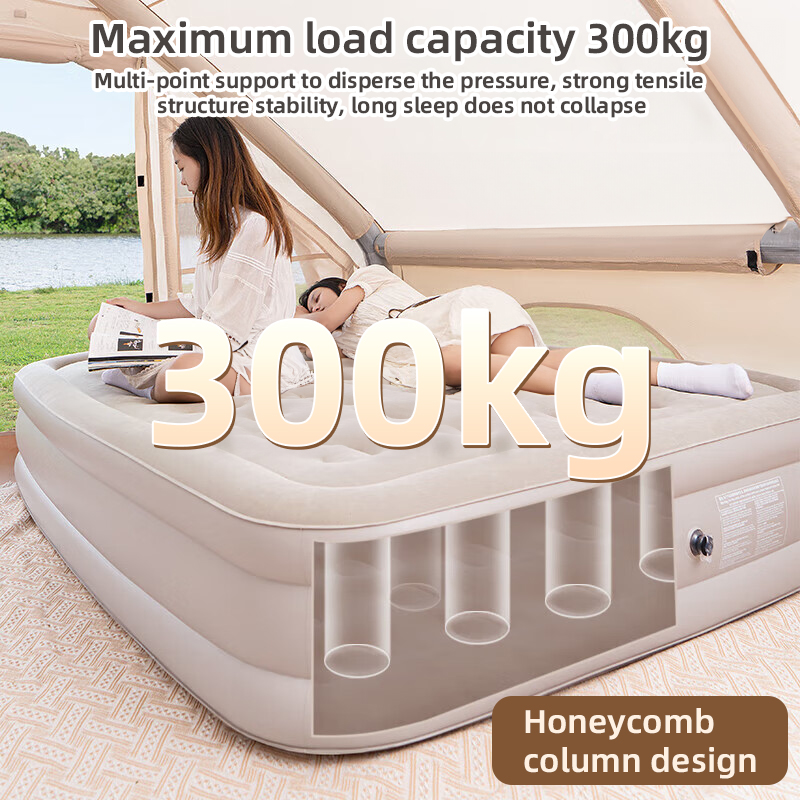 MODOFO Air Bed Double Single Inflatable Bed Queen King Family Size Mattress For Camping With Pump