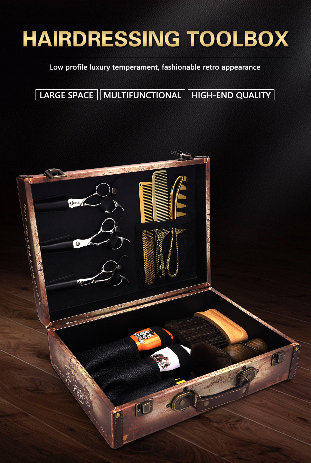 Ready Stock Fast Shipping#Salon Hairdressing Professional Gold Aluminum ...