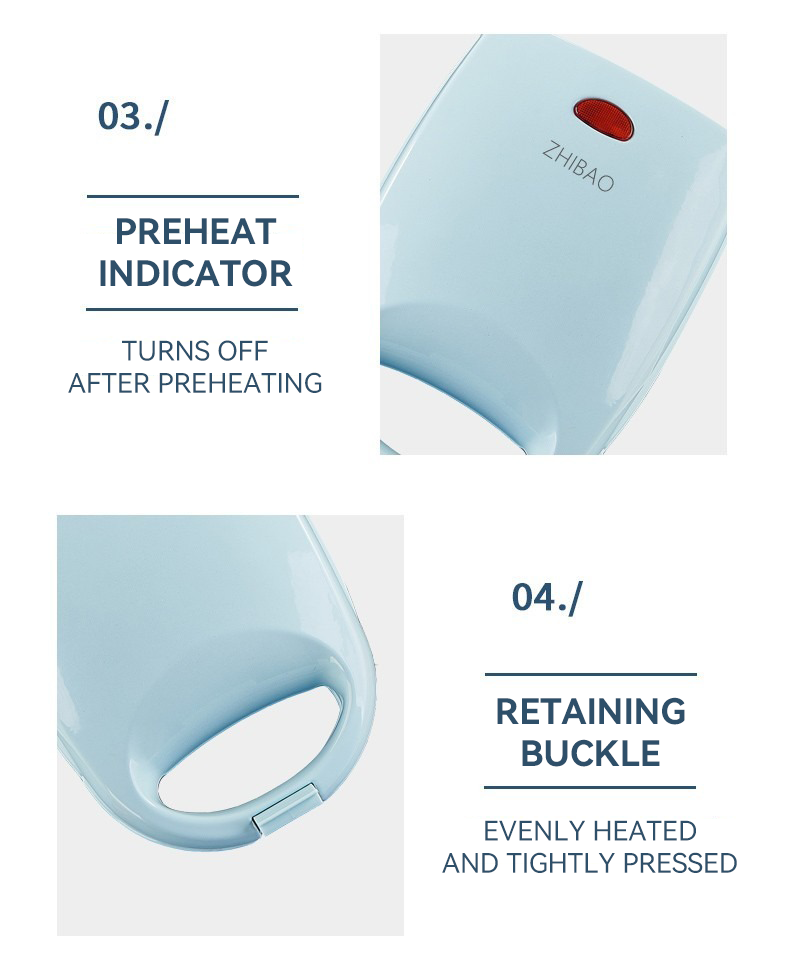 Sandwich Breakfast Maker Mini Sandwich Maker, Sandwich Maker with Non
