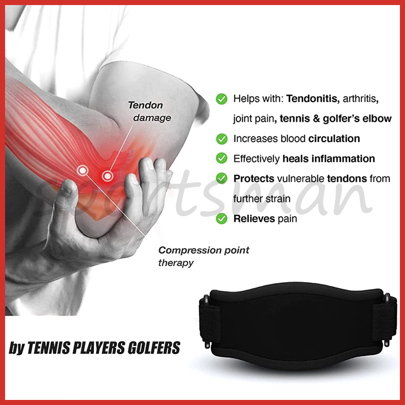 1Pcs Tennis Elbow Brace For Tendonitis Forearm Pain Golf Elbow Support ...
