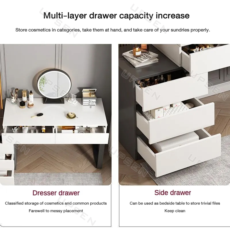Table With Drawer Cabinet With L Table Set Wooden Chest Drawer Cabinet ...