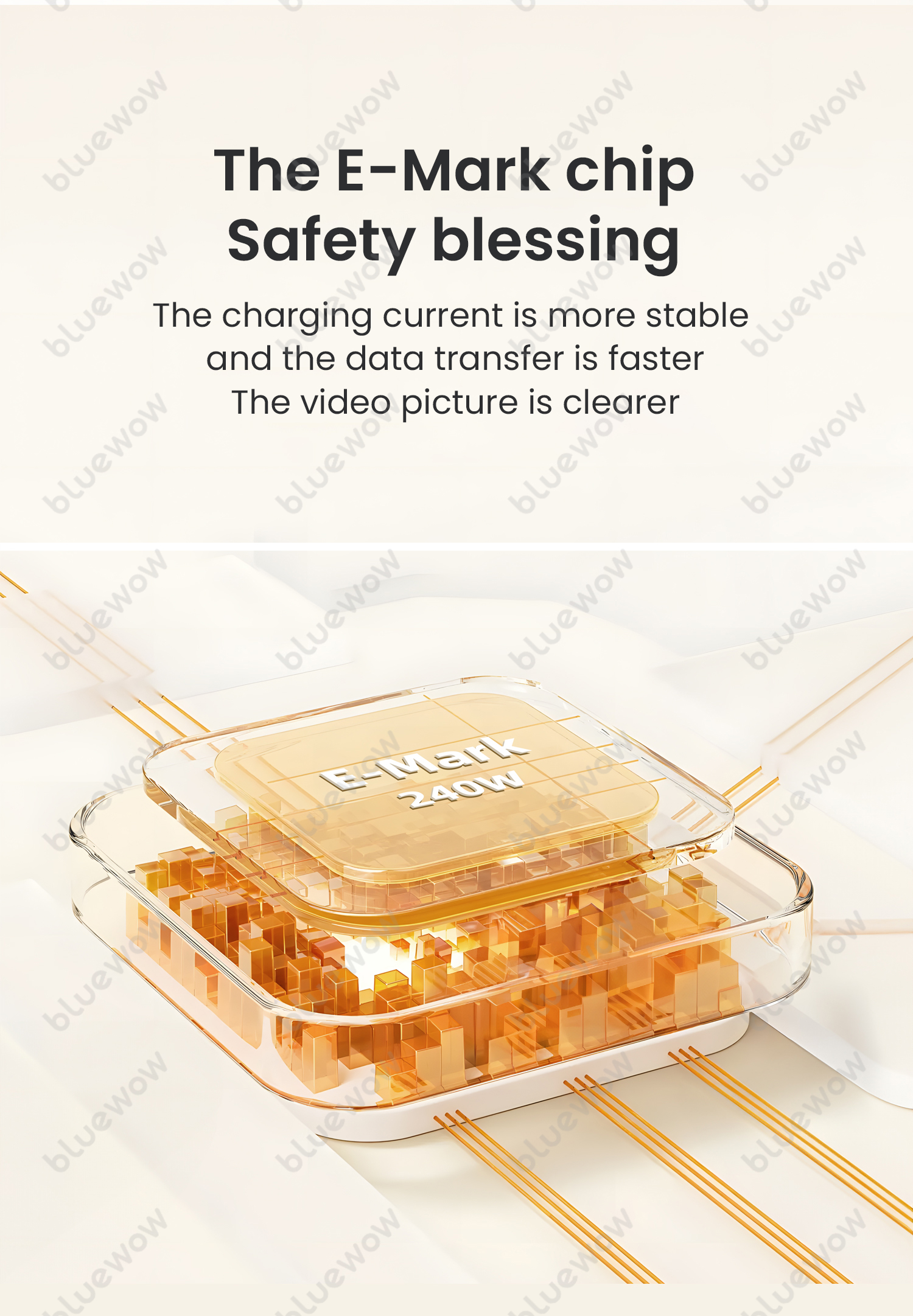 BlueWow 240W 4 in 1 Functional Super Fast Charge USB Type C Liquid