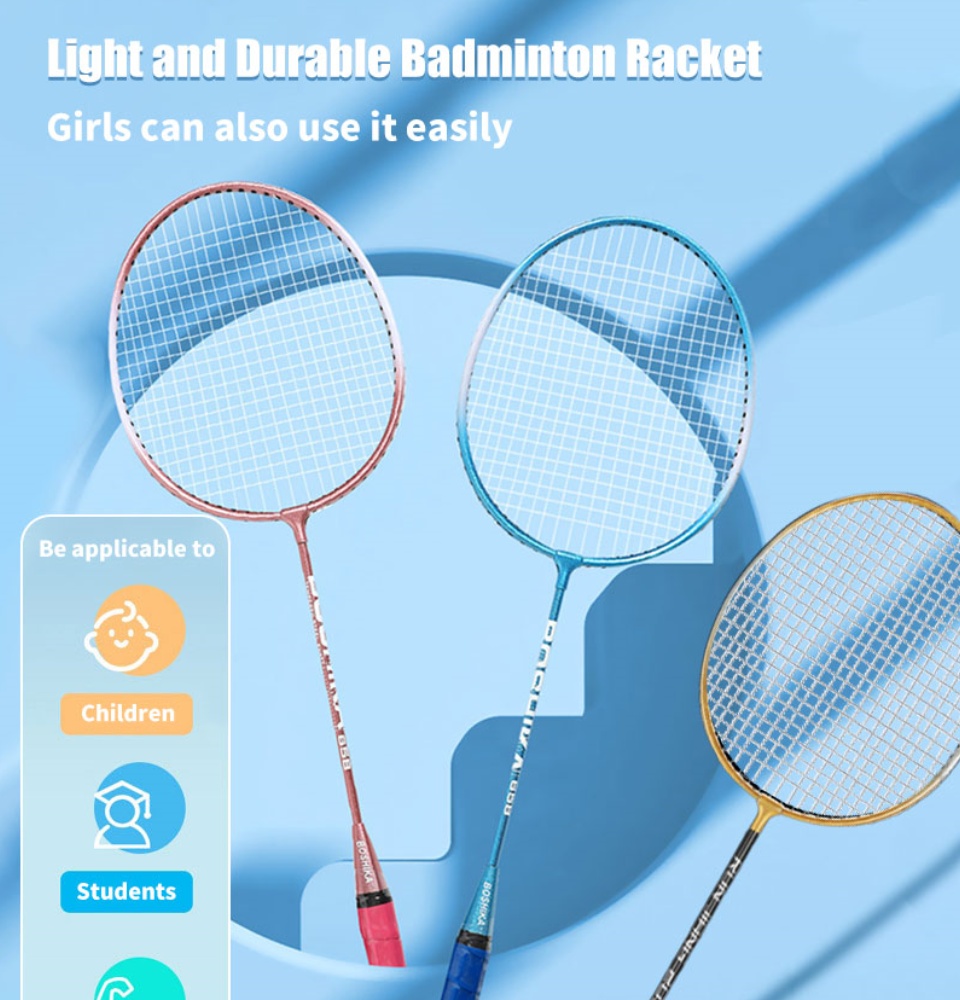 Badminton Racket Set Professional Double Racket With Free Shuttlecock ...