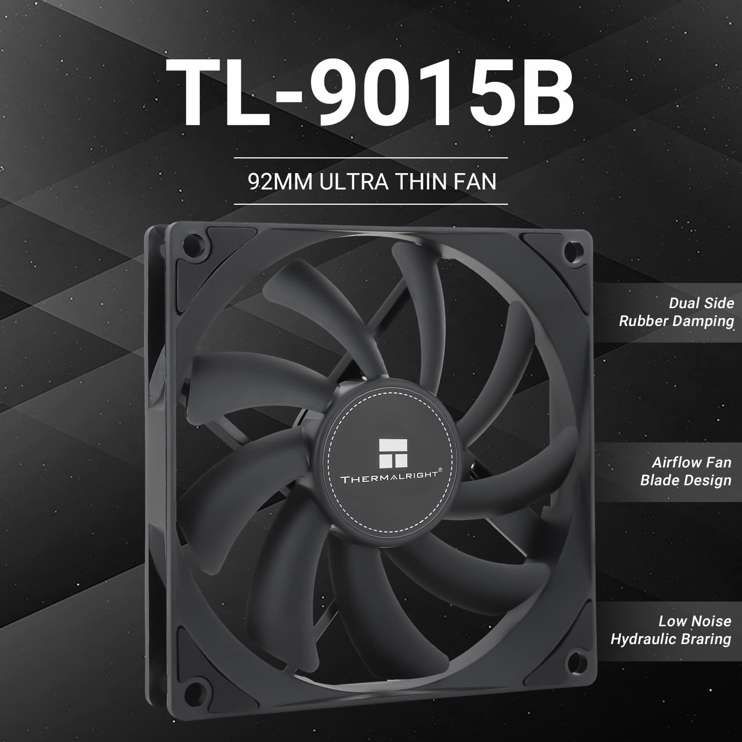 Thermalright TL-9015 CPU Cooler Fan 92mm PC Fan Up to 2700RPM Speed PWM ...