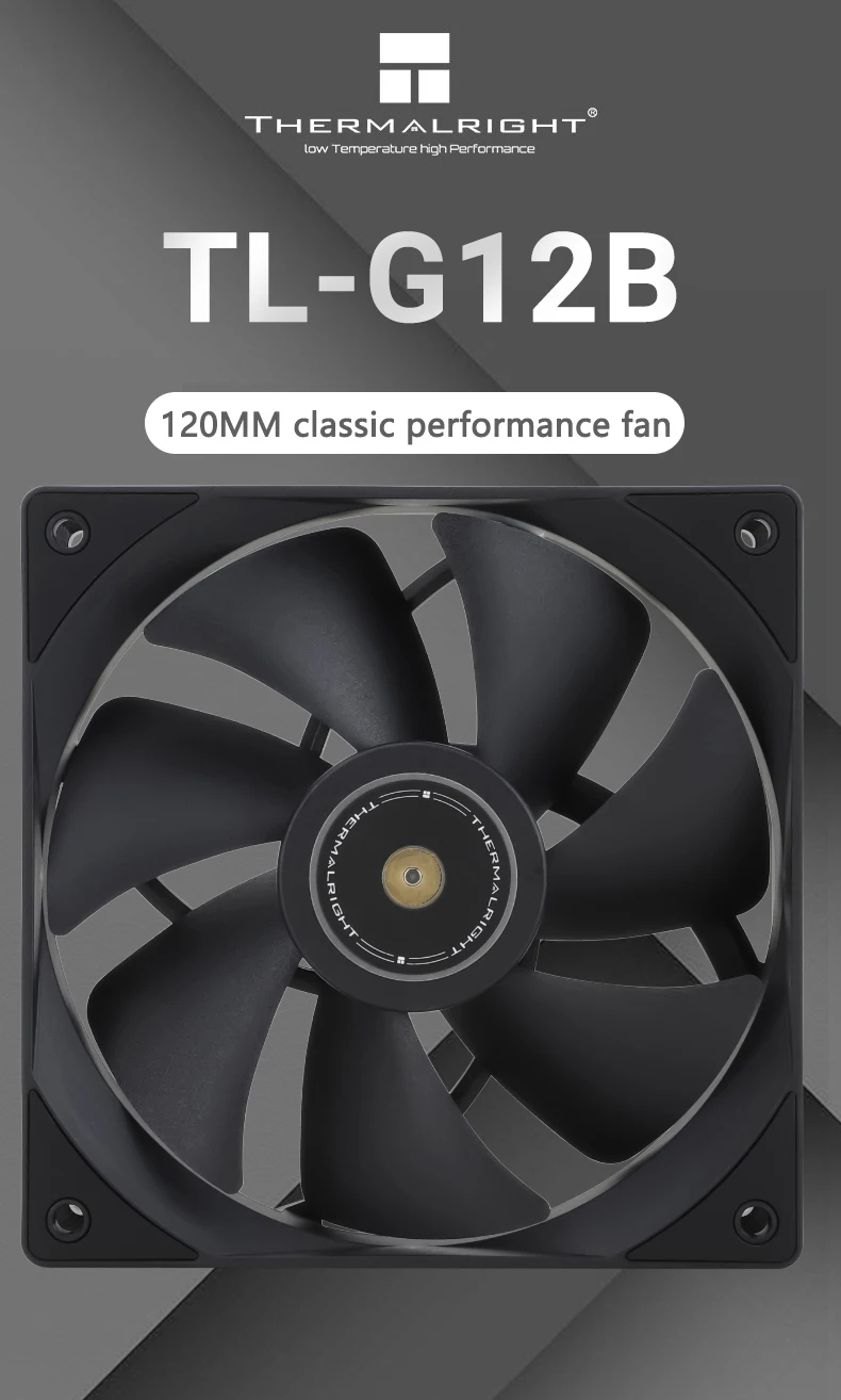 Thermalright TL-G12B Case Fan 120mm CPU Fan 1500RPM Quiet Computer 4pin ...