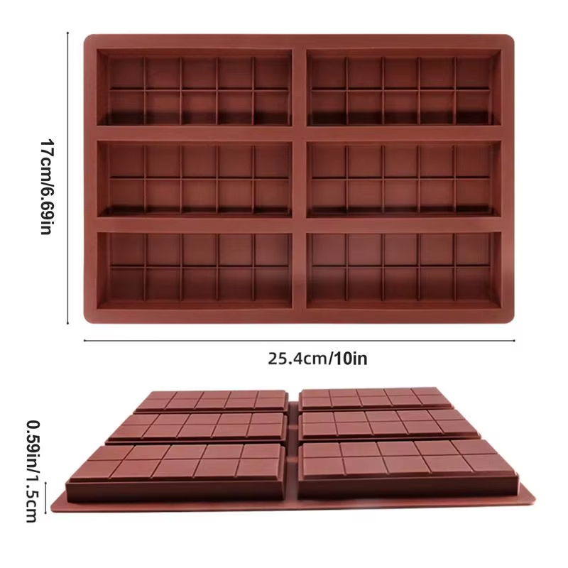 60 Grid Chocolate Bar Molds Silicone Bars Break Apart Wax Melt Mould