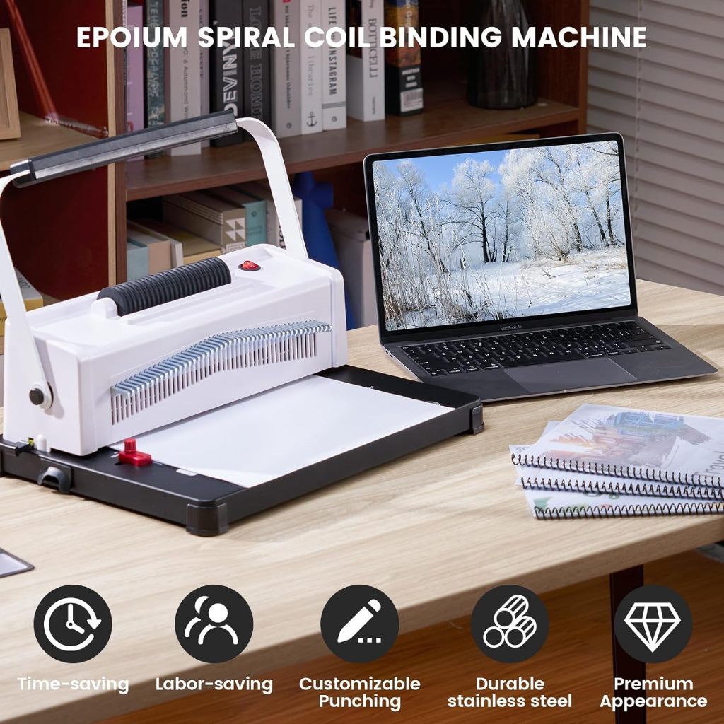 Aazon.co : Spiral Binding Achine -Electric Coil Inserter - Binding - View #6