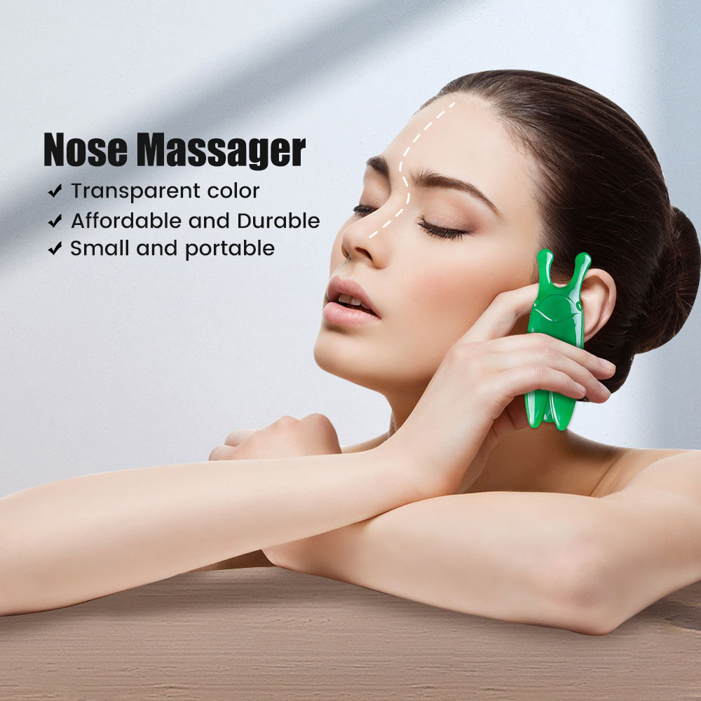Natural Resin Nose Scraper Gua Sha Board Facial Roller Beauty Tool ...