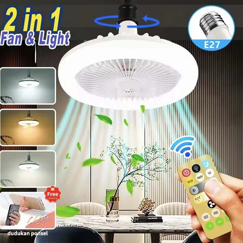 Smart Fanlight With Remote Control Lights Bulb With Electric Fan For ...