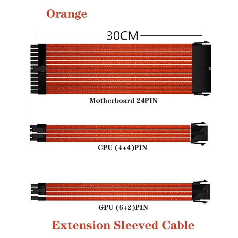 30cm A-TX Basic Extension Cable PC GPU CPU Power Supply Wire Computer ...
