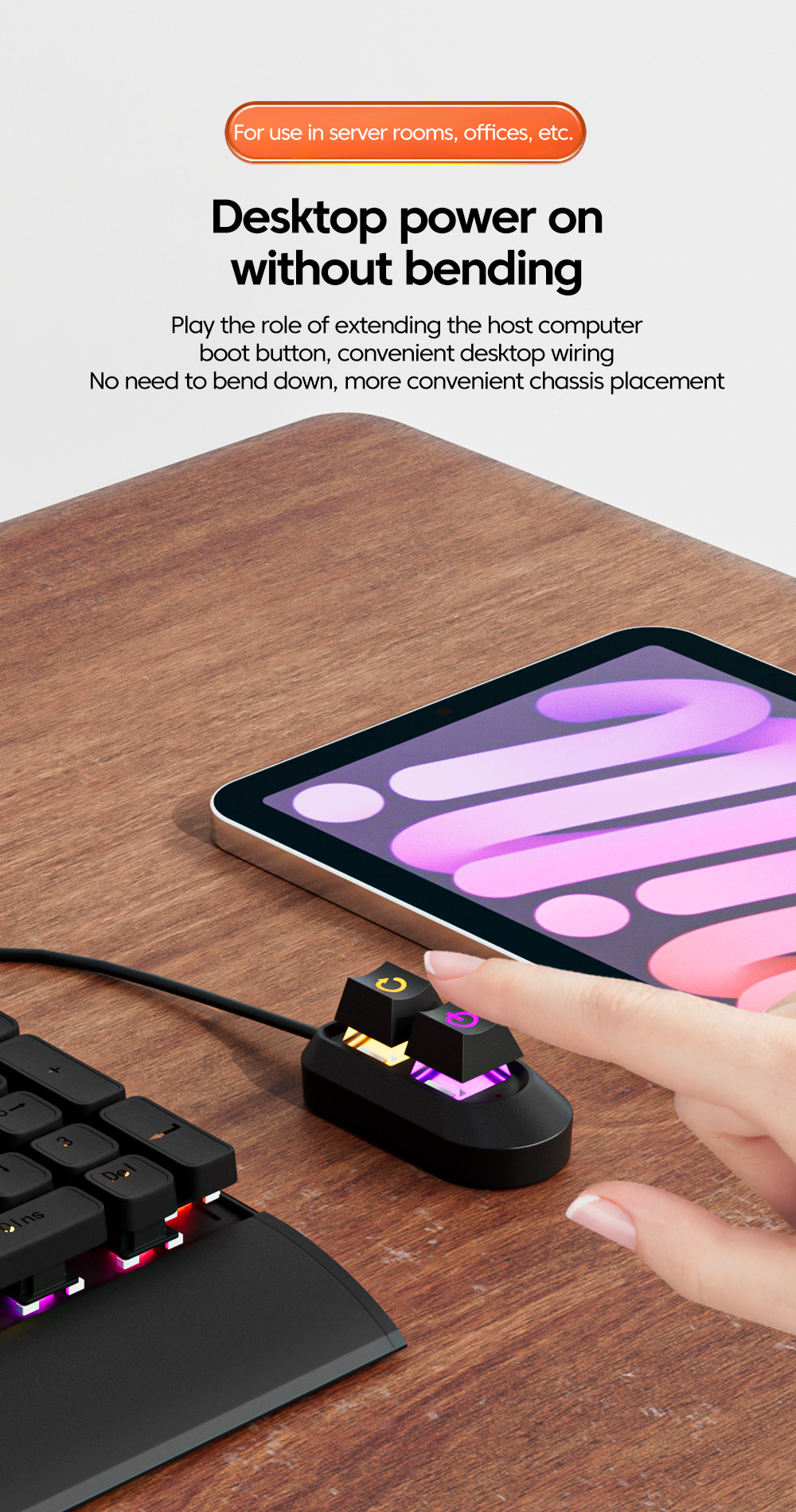 2M Desktop Computer Power Button PC Switch Mechanical Key External ...