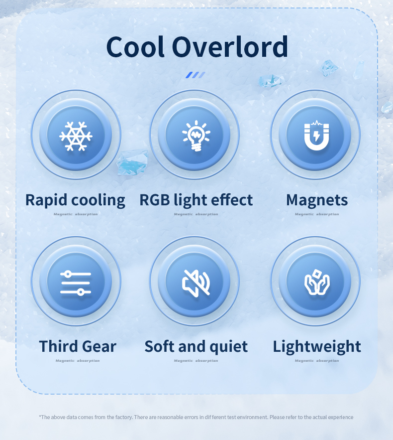 X76 2in1 Mobile Radiator Cooling Fan ThreeSpeed RGB Mobile