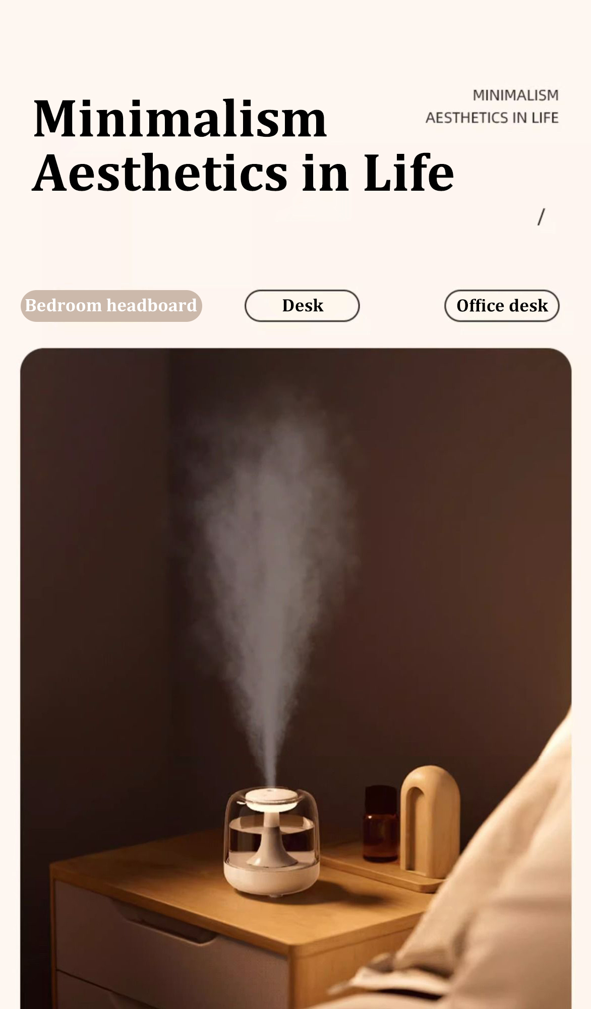 VLANCH Indoor Humidifier with Essential Oil Diffuser Silent Nano ...