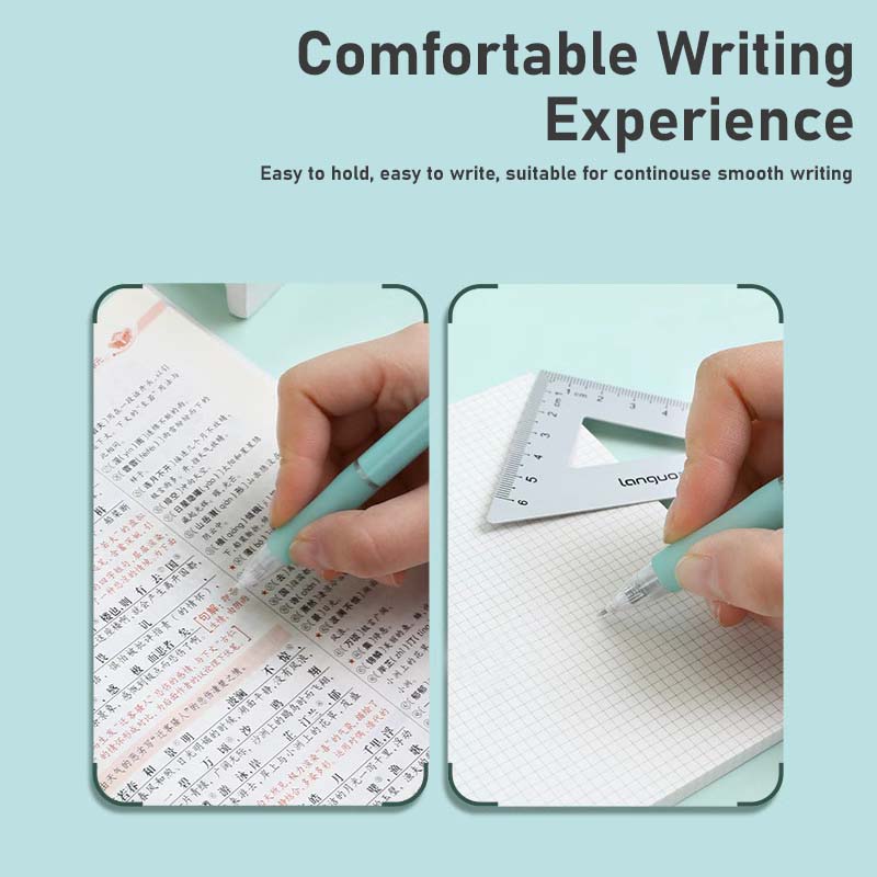 White Gel Pen 0.5mm ST Tip Press Pen Black Ink Retractable Sign Pen