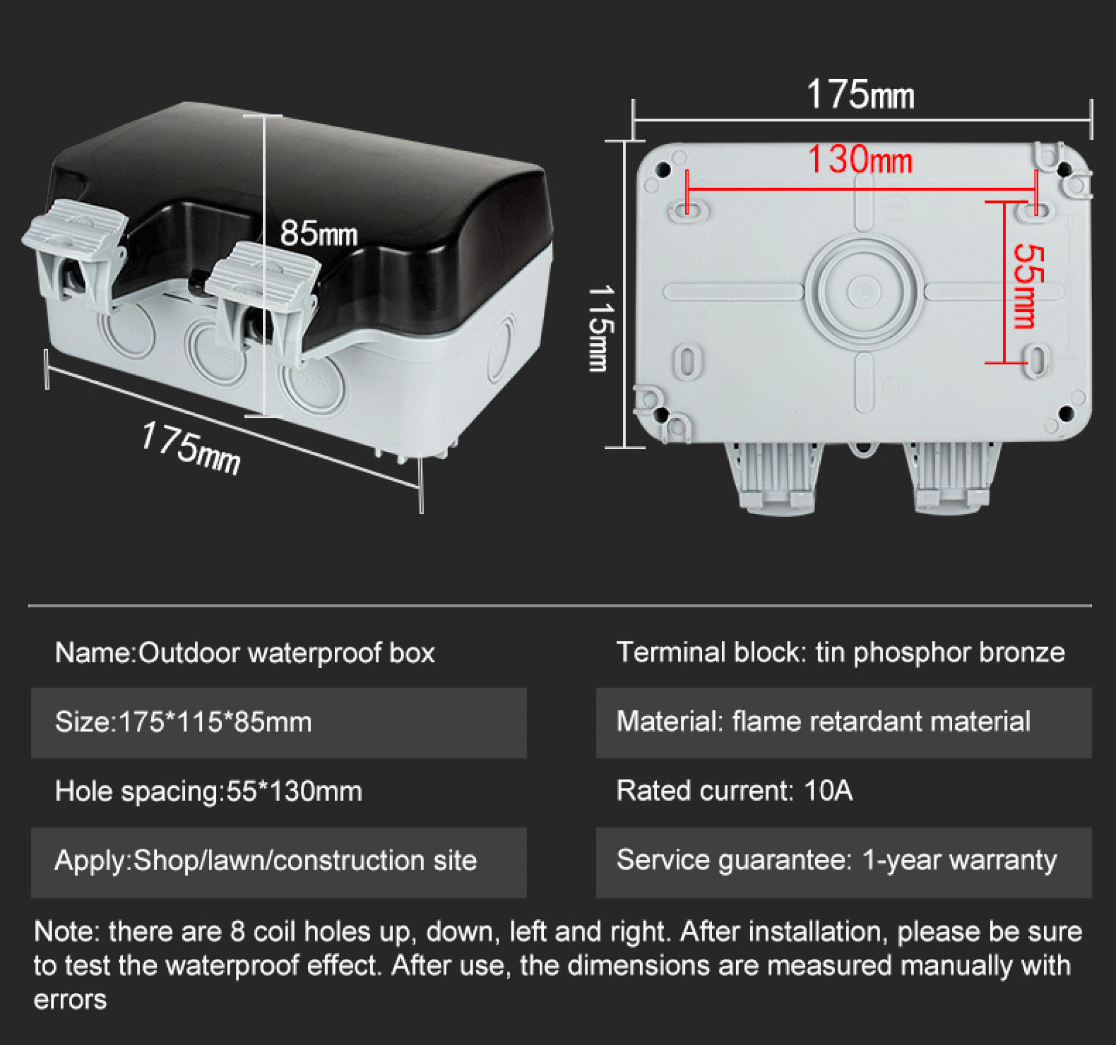 Outdoor Socket Waterproof Outlet Outdoor Waterproof Rainproof Power ...