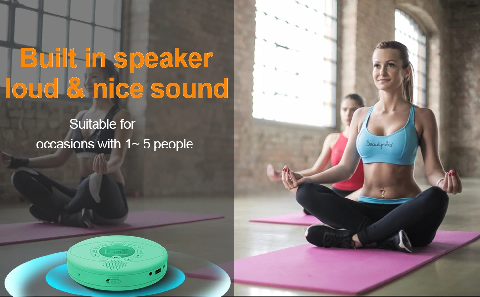 Portable Bluetooth CD player Rechargeable CD Walkman with speakers and ...