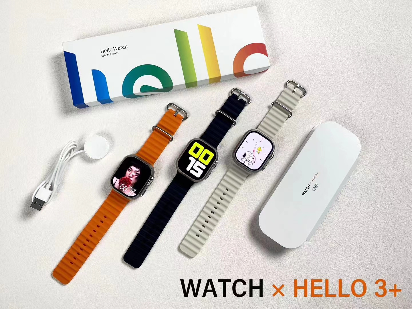2024 Original Hello Watch 3 Plus Smartwatch 49mm HD AMOLED 1G ROM NFC ...