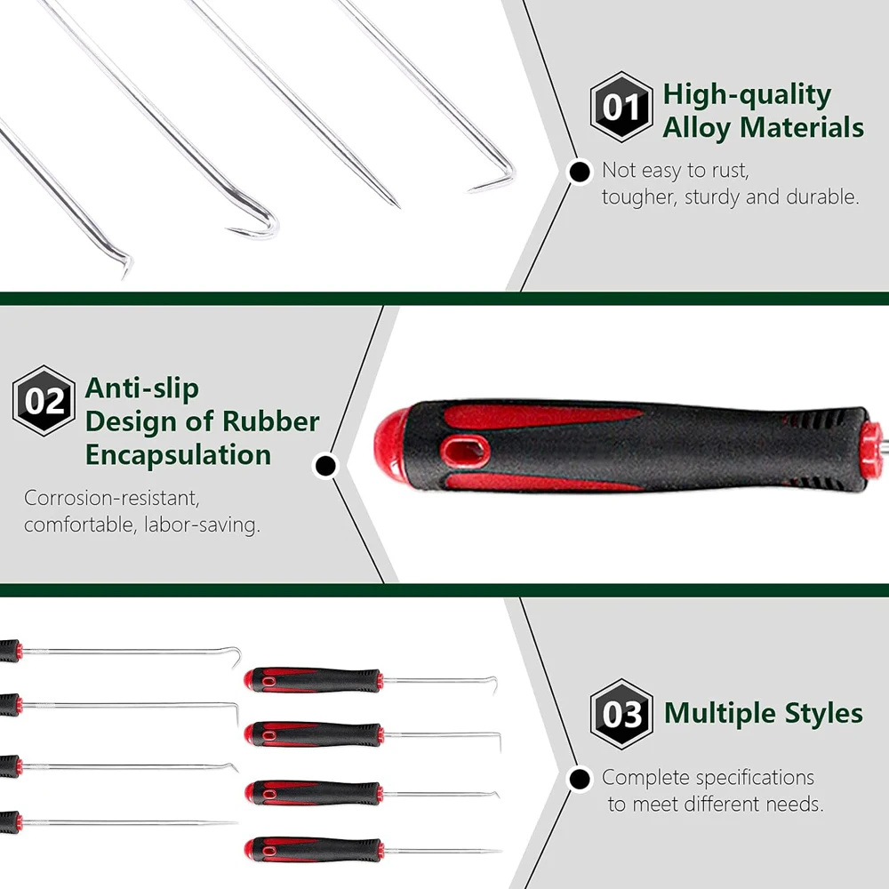 4 pcs Car Stainless Steel Oil Seal Screwdriver Craft Hobby Auto Small