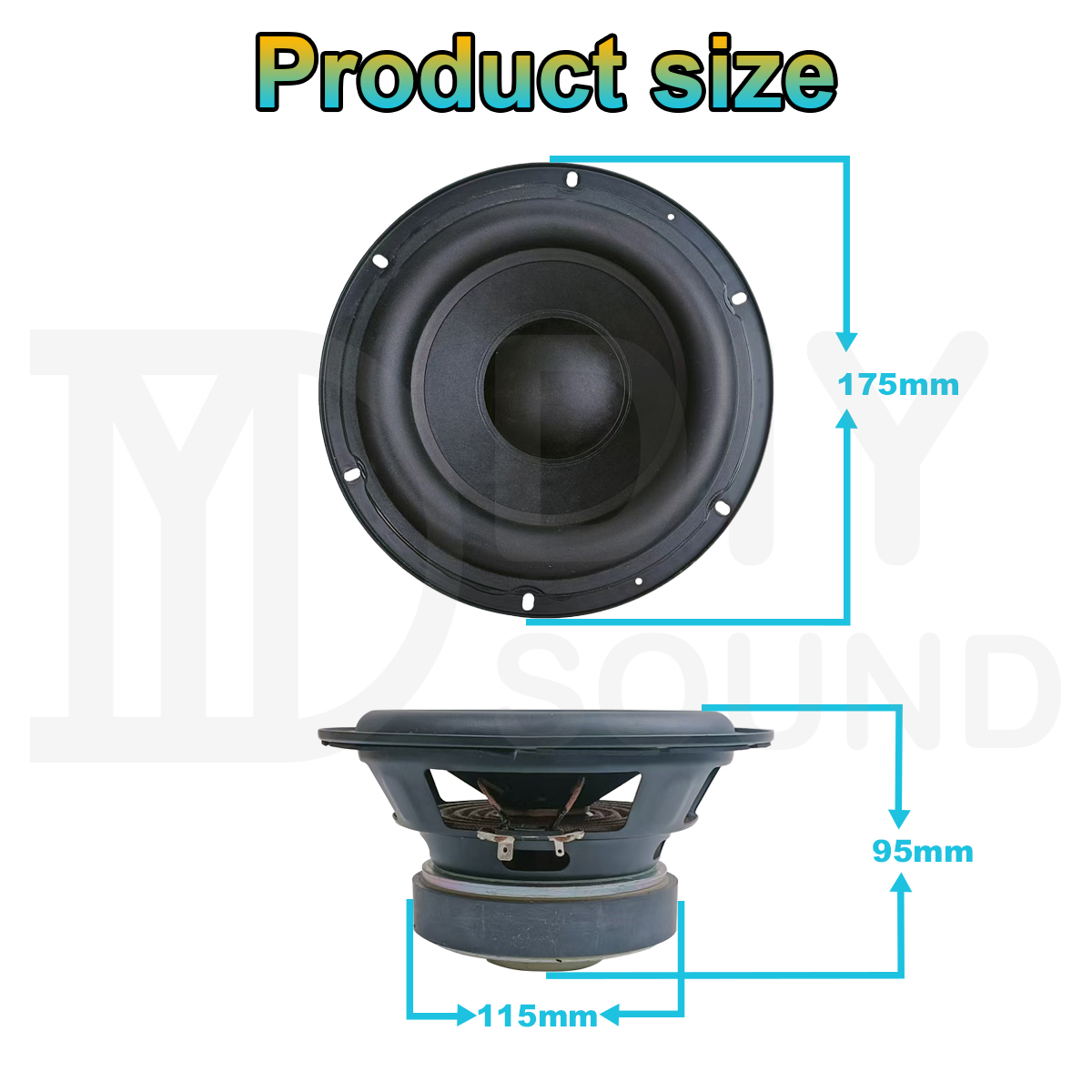 DIYSOUND JBL 6.5 inch Speaker 3Ω 100W 6.5 inch Subwoofer Audio Speaker