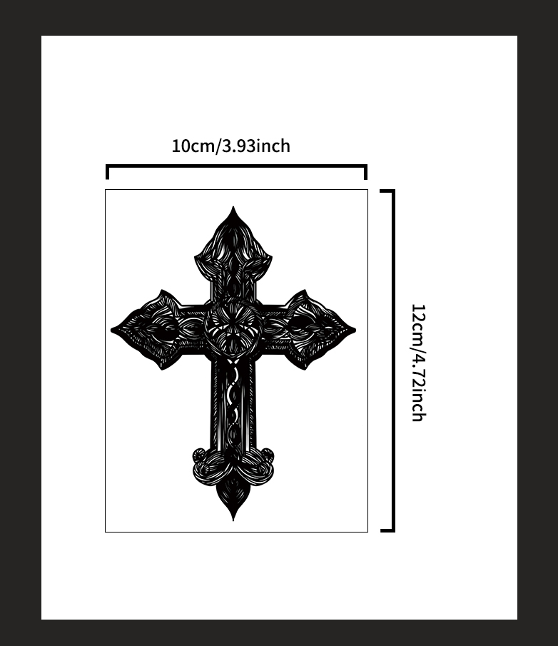 Black Rope Shelf Tattoo Sticker, LongLasting Waterproof 12 Weeks