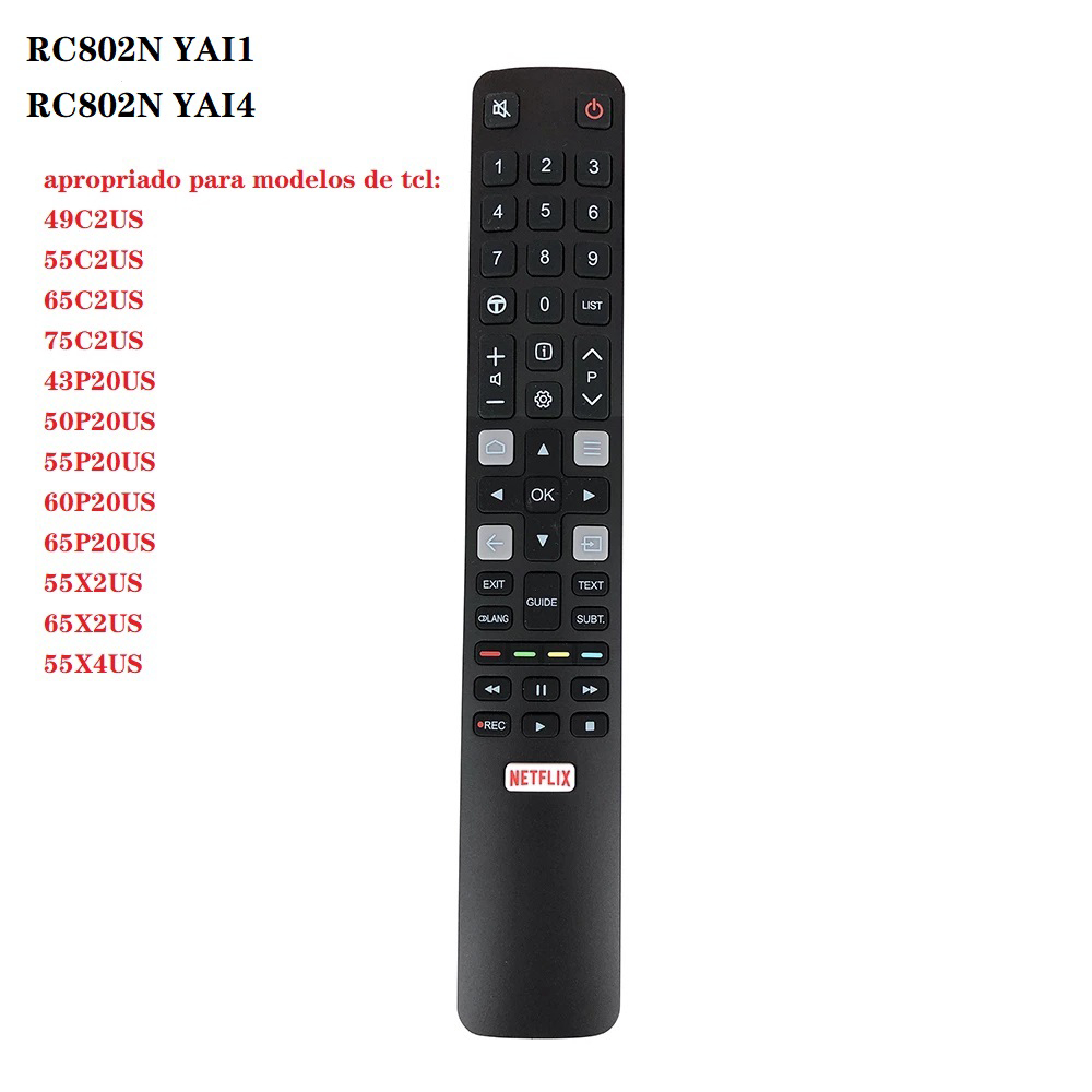 [Genuine 100%] Suitable for TCl Smart TV Remote Control RC802N YAI1 ...