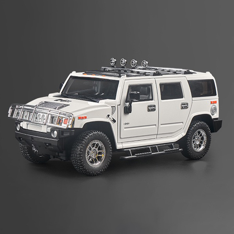 1:18 Scale Hummer H2 Alloy Car Model Diecast Car Sound Light Car Lovers ...